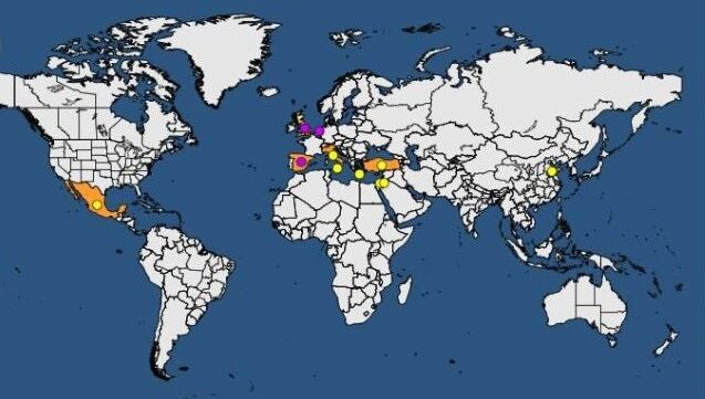 Figure 1: Global distribution map of Tomato Brown rugose fruit virus (EPPO 2020)